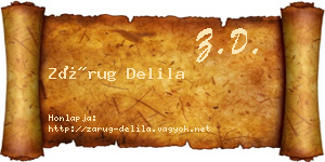 Zárug Delila névjegykártya